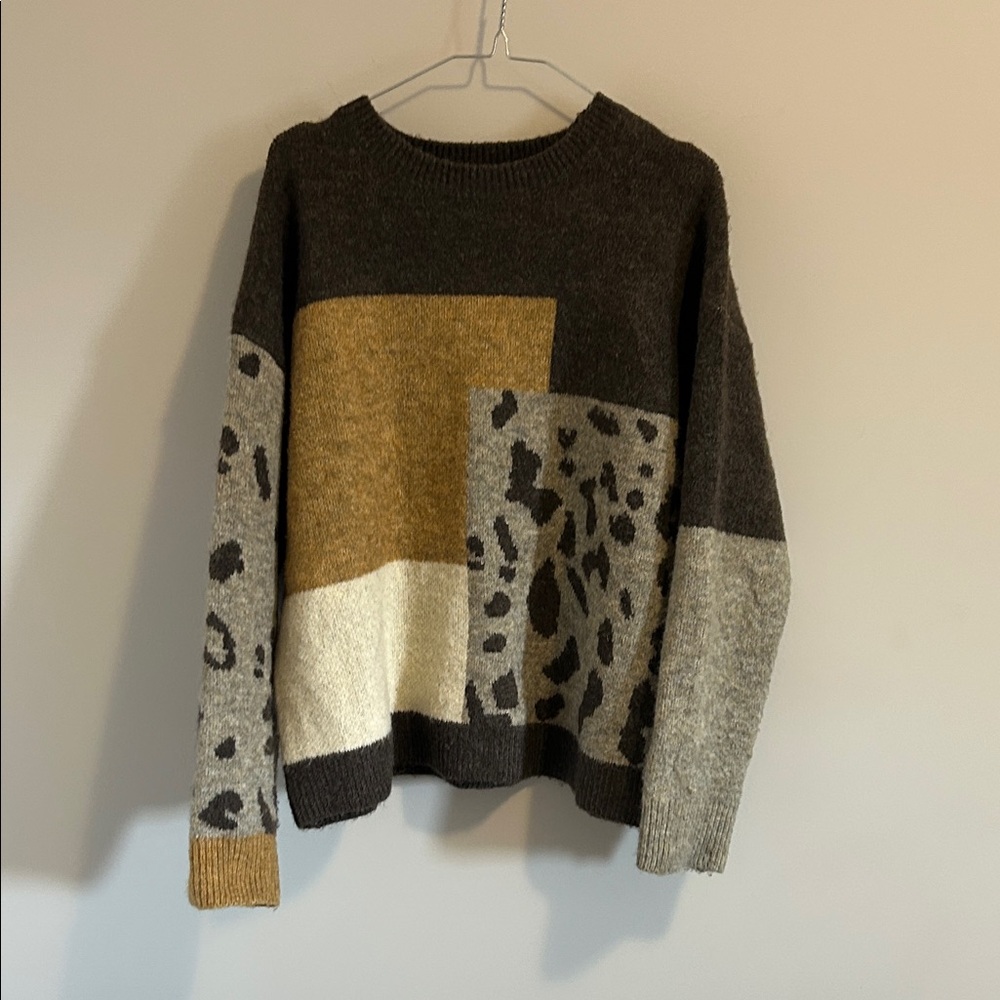 Mystree Brown and Black Knit Sweater